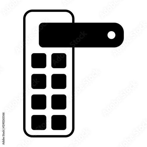 Smart door black icon