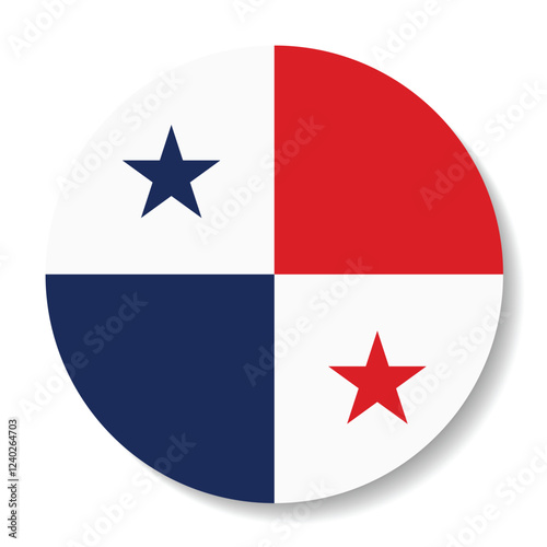 Free Download The flag of Panama. Flag icon. Standard color. Circle icon flag. Computer illustration. Digital illustration. Vector illustration. - GFXLoad