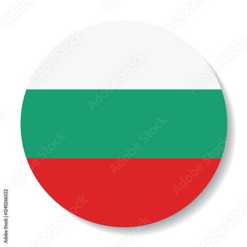 Free Download The flag of Bulgaria. Flag icon. Standard color. Round flag. Computer illustration. Digital illustration. Vector illustration. - GFXLoad