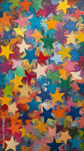 Colorful explosion of paint in abstract art piece from contemporary artist