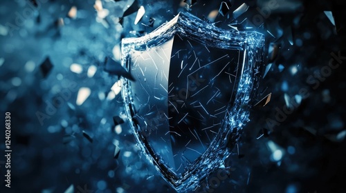 Transformative Shield A Digital Depicting an Insurance Policy Transforming into a Sturdy Protective Shield to Guard Against Falling Risks and Threats