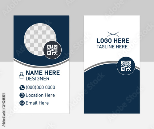 Modern blue black business card,black and yollow, business card design.Vector fashion background design with information sample name text.safe with,circel,polygon,indigo,color,blue,teal,color.professi