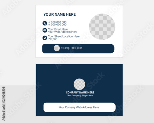 Modern blue black business card,black and yollow, business card design.Vector fashion background design with information sample name text.safe with,circel,polygon,indigo,color,blue,teal,color.professi