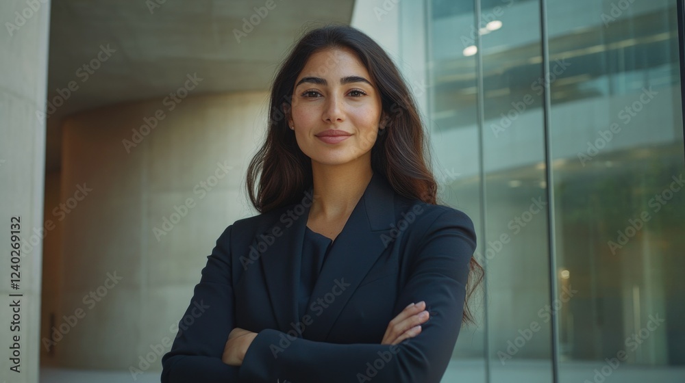 Fototapeta premium Professional Businesswoman Standing Confidently