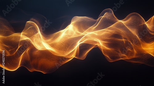 Vibrant golden swirls creating a captivating abstract pattern in warm tones