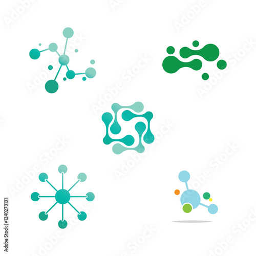 Molecule symbol logo template vector illustration design