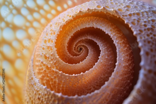 Intricate spiral design showcasing vibrant colors and patterns in an abstract...