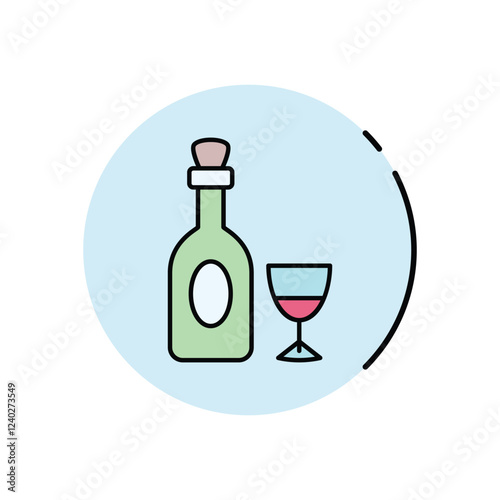 Wine  vector icon