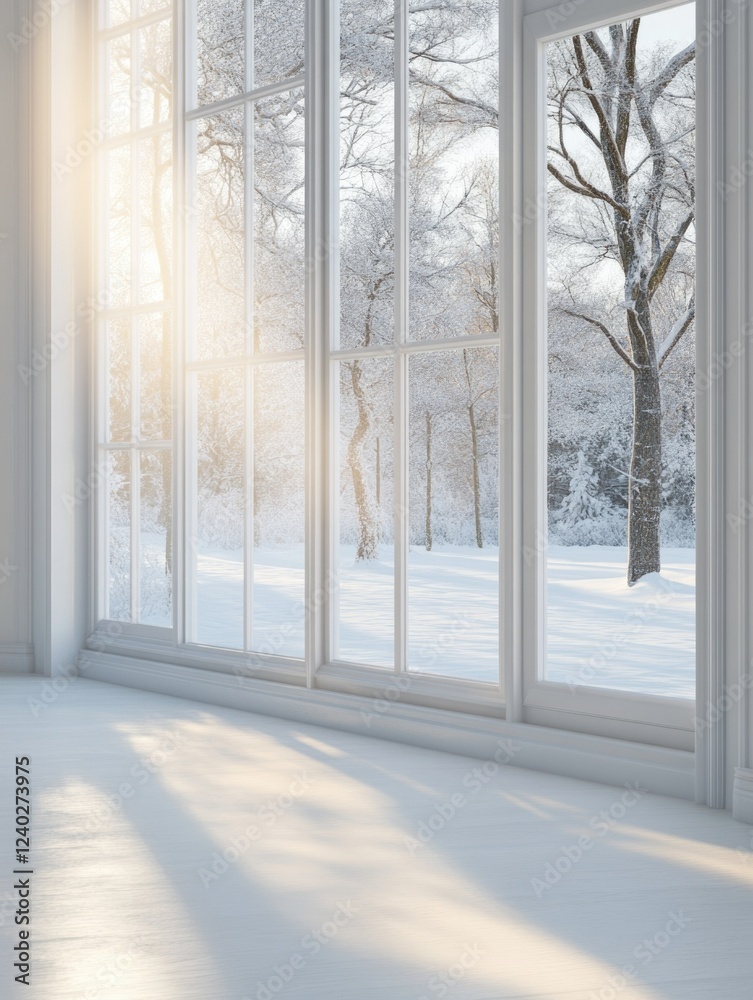 Fototapeta premium Sunlit Winter Wonderland