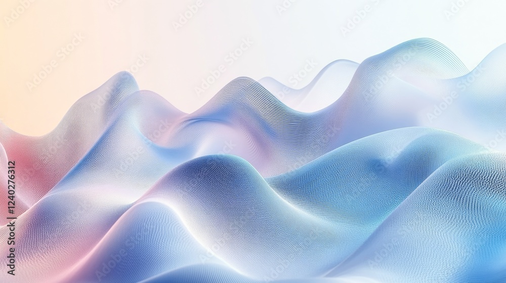 Obraz premium Waves of metallic texture flow in undulating patterns creating an abstract design