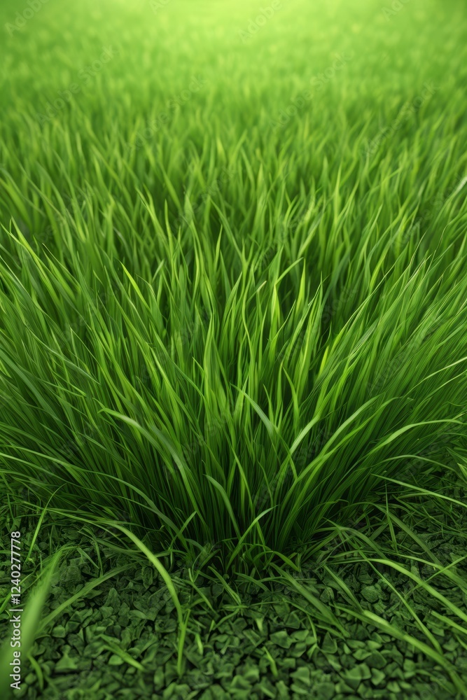 Obraz premium a close up of a green grass field with a small patch of grass