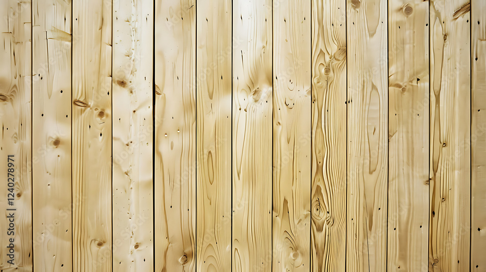 Fototapeta premium Wood plank brown texture background. Lining boards wall. Wooden planks pattern