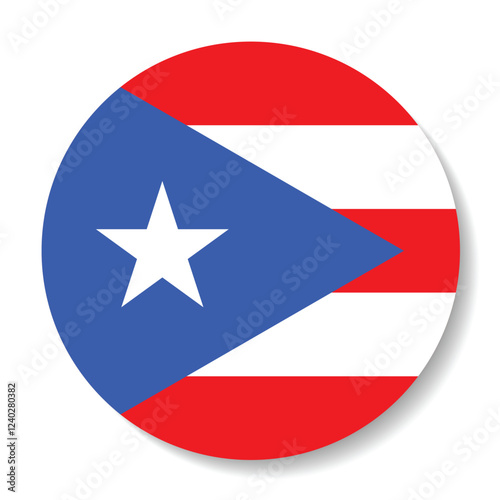 Puerto Rico circle flag. Button flag icon. Standard color. Circle icon flag. Computer illustration. Digital illustration. Vector illustration. Free Download Puerto Rico circle flag. Button flag icon. Standard color. Circle icon flag. Computer illustration. Digital illustration. Vector illustration. - GFXLoad