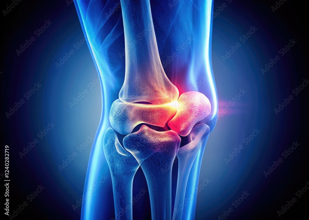 Miniature medical marvel: High-resolution tilt-shift X-ray reveals intricate knee joint anatomy.