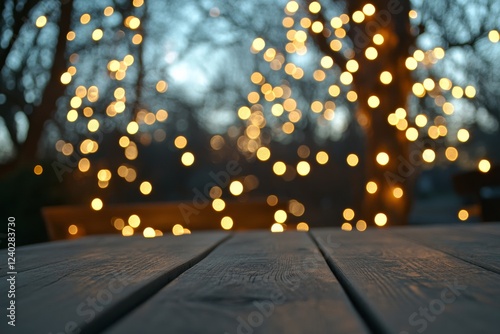 City skyline at dusk with blurred lights creating a dreamy atmosphere