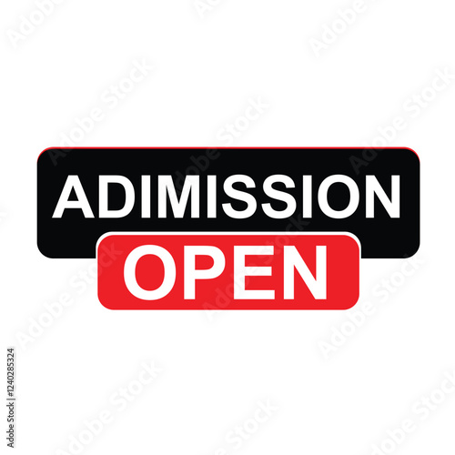 Admission open for school and colleges. Admission open badge for university. Admission open vector design. Admission Open Tag Vector Image Transparent