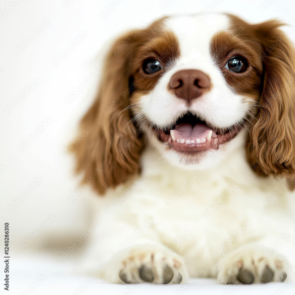 Charming Dog Portrait of a Happy Cavalier King Charles Spaniel Charming Dog Portrait of a Happy Cavalier King Charles Spaniel