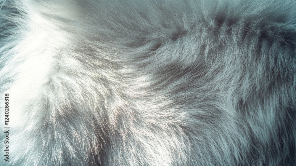 Obraz premium Silky, dense fur is illuminated in soft lighting, showcasing its rich texture and luxurious detail.