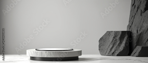 stone podium display