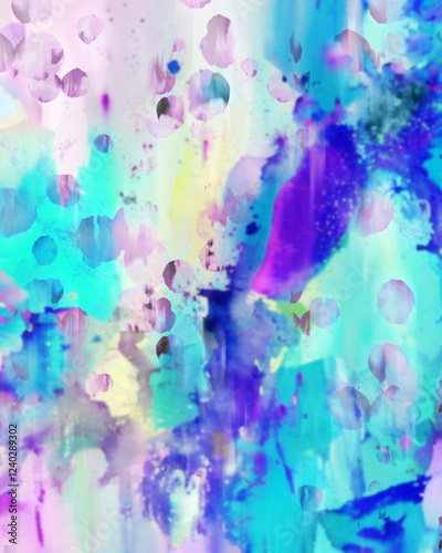 Blue blurred abstract watercolor background.