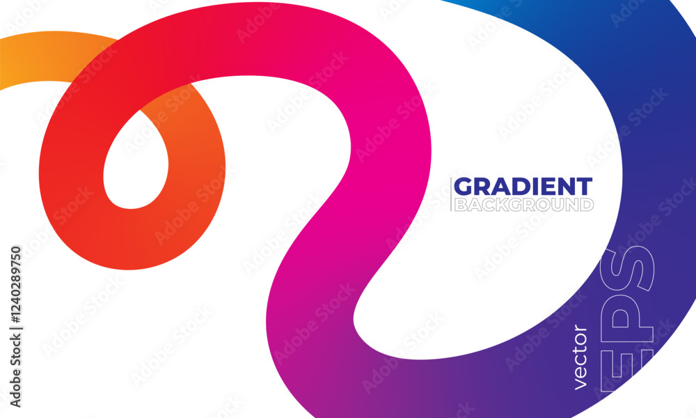 Naklejka premium Abstract Celebration Background with Color Lines. Curve Shape Color Lines. Swirl Elements with Gradients. Wavy shape with Rainbow colors.with Squiggly Spiral Ribbon. 