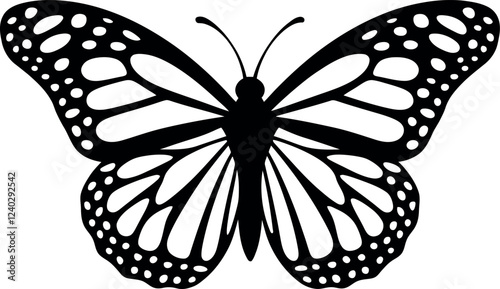 butterfly silhoutte vector illustration