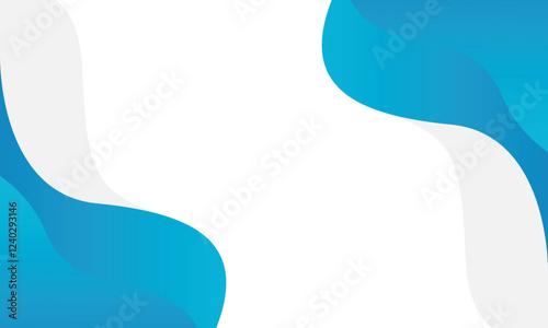 Blue and white abstract background with fluid wave shapes. Modern dynamic wallpaper. Template banner background for sales, business, ads, events, web, pages, and others