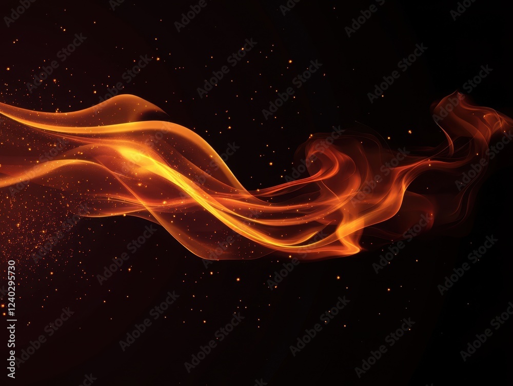 Mesmerizing abstract orange flames on dark background Mesmerizing abstract orange flames on dark background