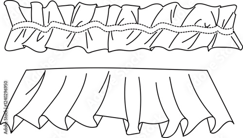 豪華なフリルの装飾ベクターイラスト素材