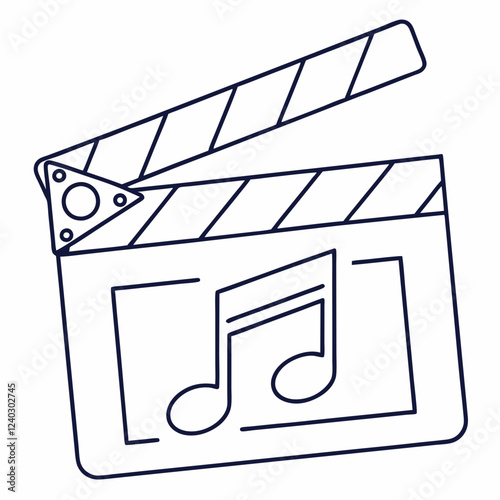 movie clapper board illustration