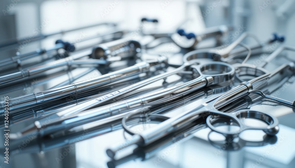 an exploration of reflective surfaces on modern surgical instruments in a clean contemporary setup an exploration of reflective surfaces on modern surgical instruments in a clean contemporary setup