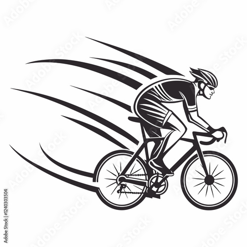 silhouette of a cyclist