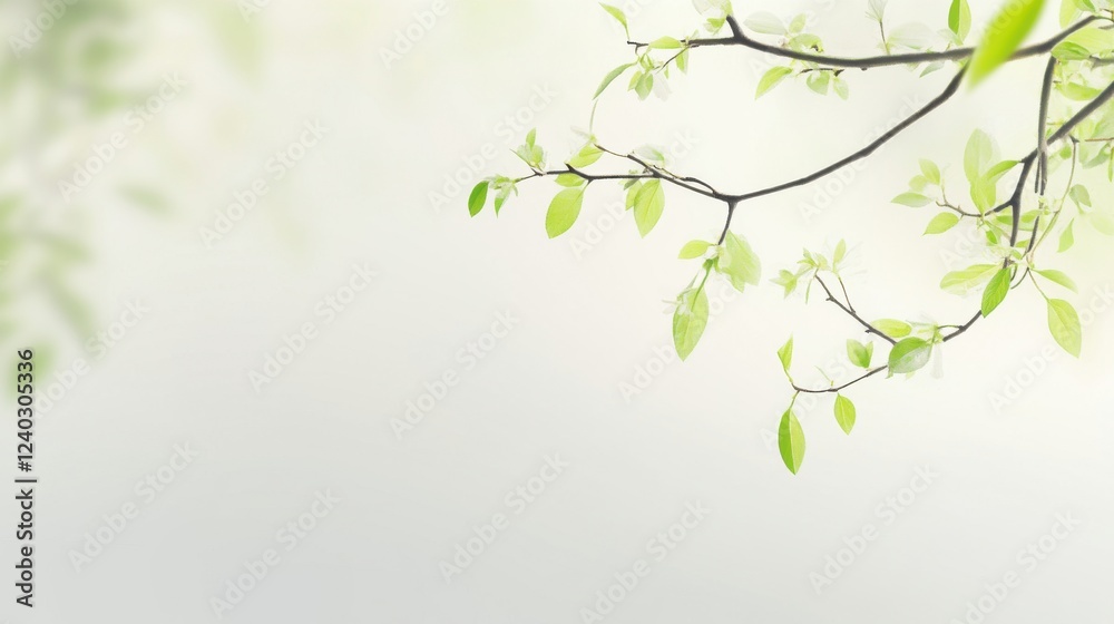 Delicate willow branches in fresh green, soft morning light, serene and minimalist Qingming Festival scene. Delicate willow branches in fresh green, soft morning light, serene and minimalist Qingming Festival scene.