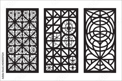 Intricate Laser-Cut Geometric Panel photo