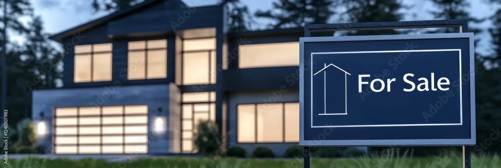 housing market property location concept. Modern house with a housing market property location concept. Modern house with a
