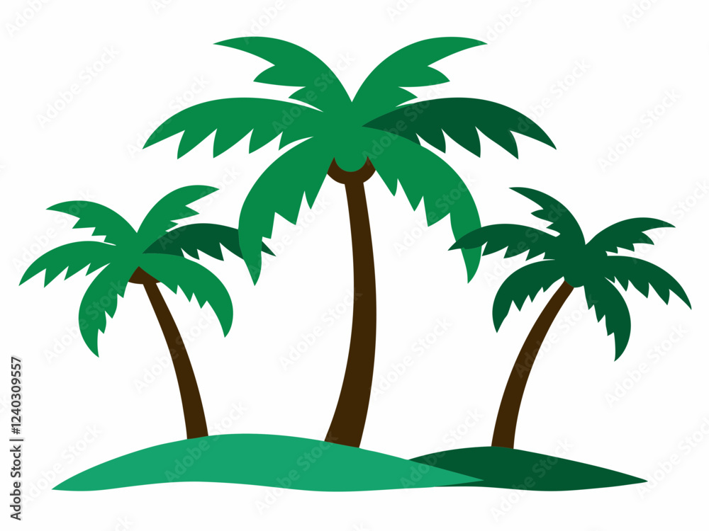 Fototapeta premium palm trees on the beach