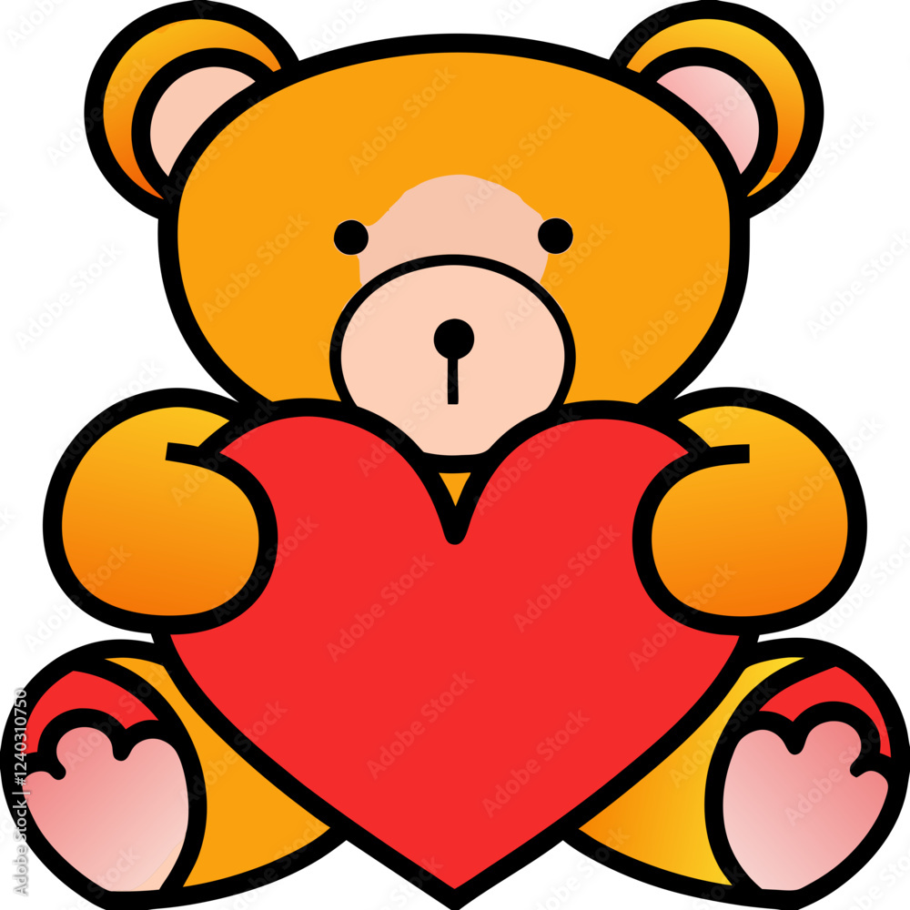 Obraz premium teddy bear with heart