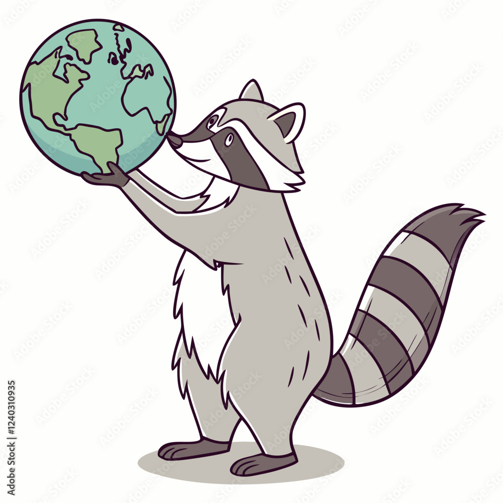 Fototapeta premium illustration of a funny fox