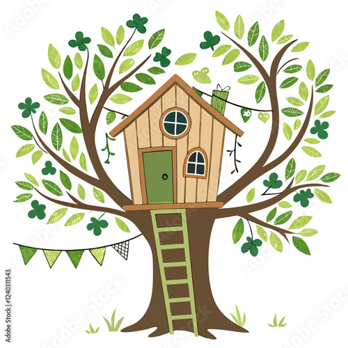 bird house and tree