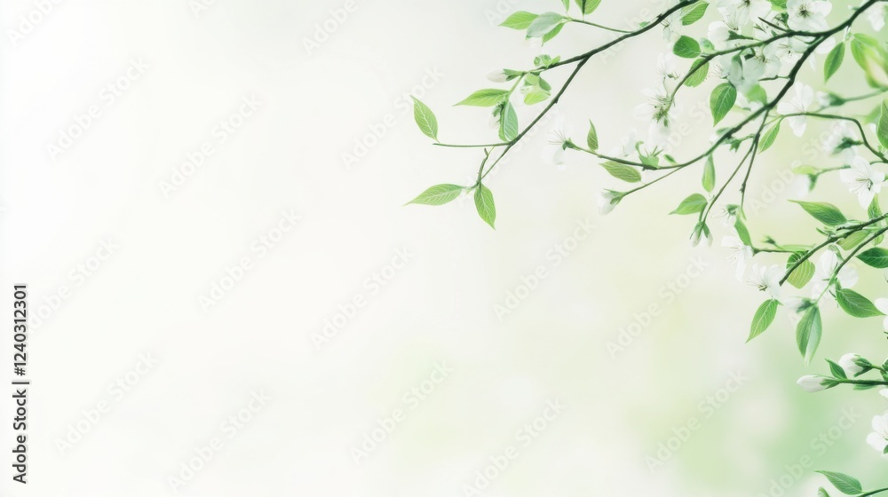 Delicate willow branches in fresh green, soft morning light, serene and minimalist Qingming Festival scene. Delicate willow branches in fresh green, soft morning light, serene and minimalist Qingming Festival scene.