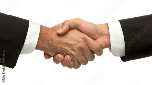 close up of two business people shaking hands, symbolizing agreement and partnership. This gesture reflects trust and collaboration in professional setting