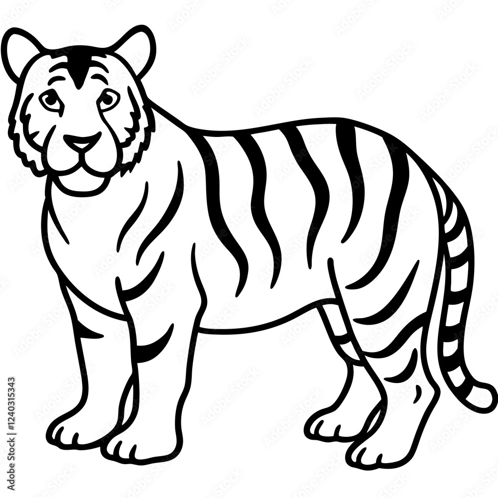 Fototapeta premium Vector illustration of a tiger