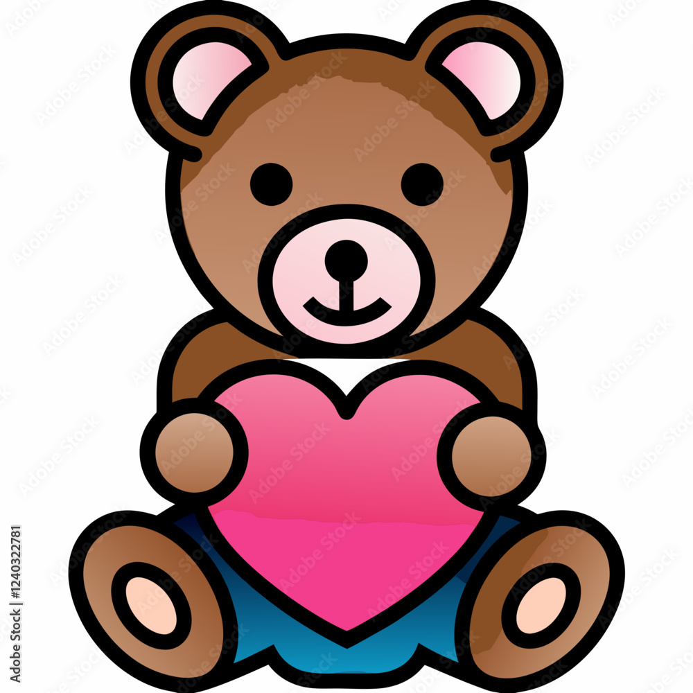 Obraz premium teddy bear with a heart