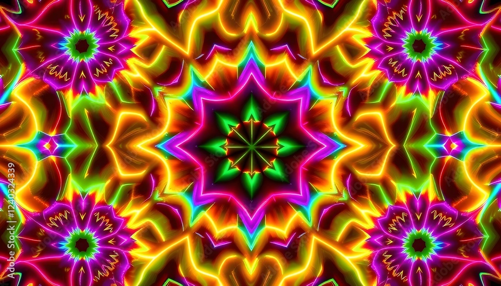 Vibrant Neon Abstract Pattern – Colorful Psychedelic Waves Background Vibrant Neon Abstract Pattern – Colorful Psychedelic Waves Background
