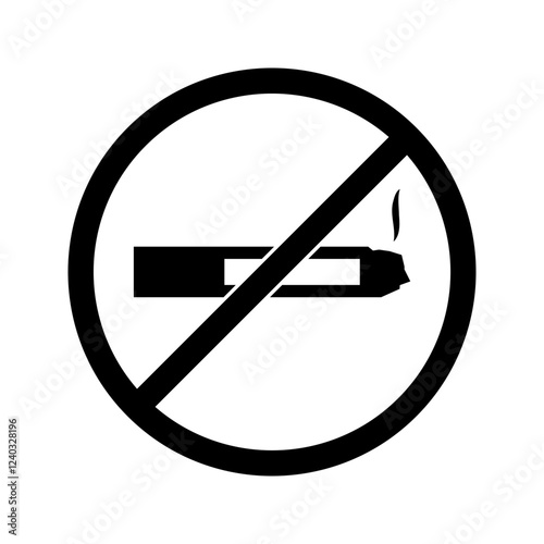 no smoking sign with cigarette