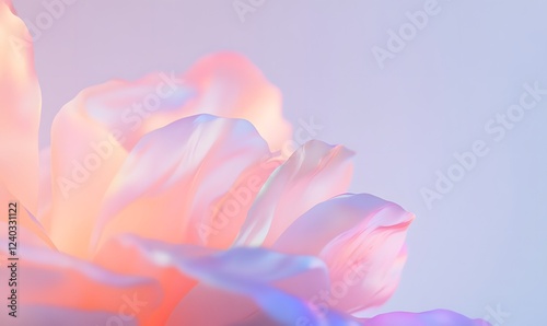 Wallpaper Mural peony flower, glowing against a pastel purple background, Generative AI Torontodigital.ca