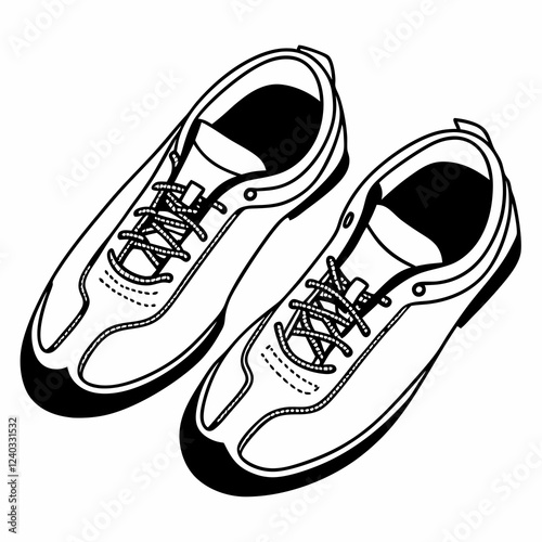 sport shoes on white background