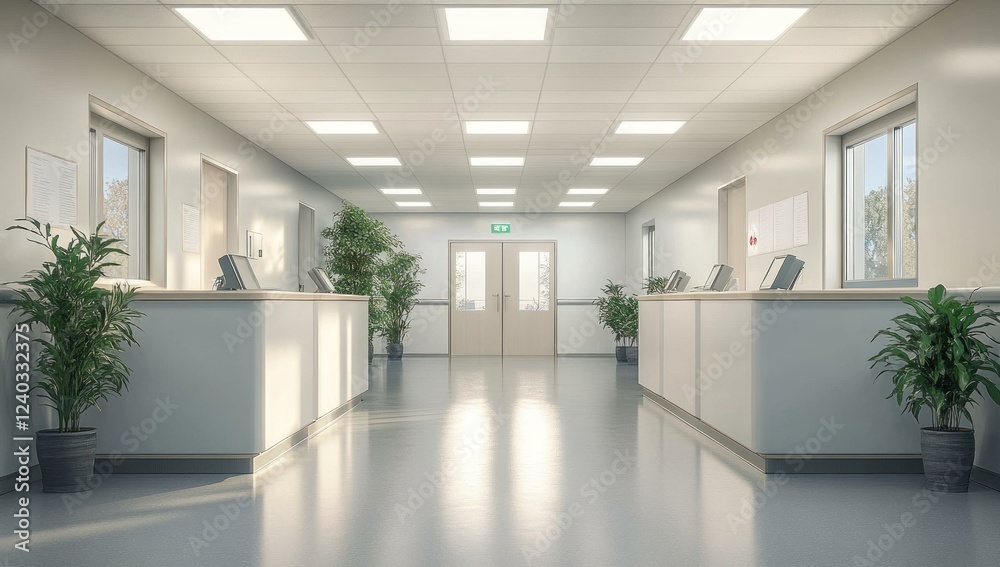 Modern Hospital Corridor Design: Clean, Bright, and Serene Modern Hospital Corridor Design: Clean, Bright, and Serene