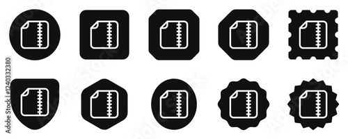 Editable vector archive compressed file icon. Part of a big icon set family. Perfect for web and app interfaces, presentations, infographics, etc