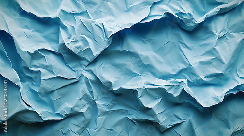 Wallpaper Mural A wrinkled blue paper texture showcasing various shades and folds, creating an abstract and artistic visual effect Torontodigital.ca